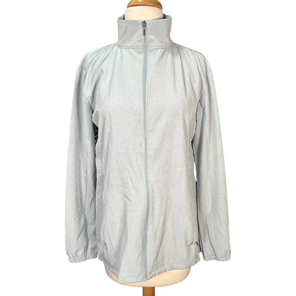 Hang Ten UPF 50+ Sun Protection Jacket Womens Small Blue Lightweight Zip Hiking